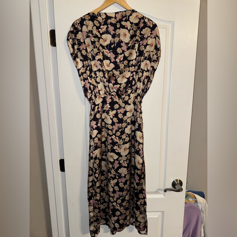 Floral Black and Pink Women's Dress